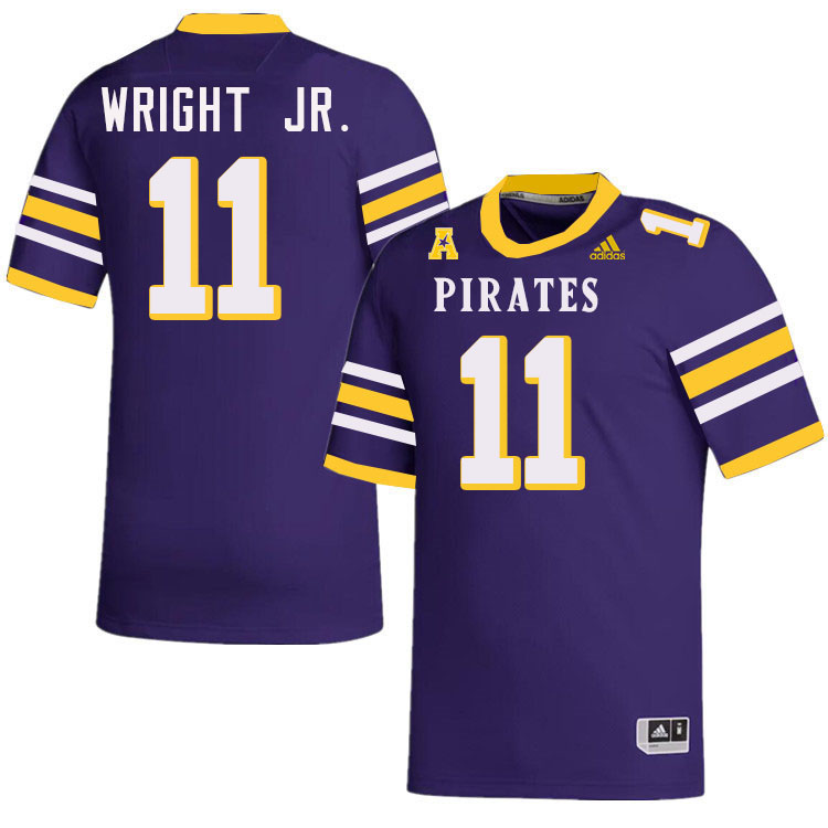 East Carolina Pirates #11 Mike Wright Jr. College Football Jerseys,Uniforms-Alternate Purple